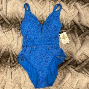 NWT Becca Swimwear Water Blue Onepiece